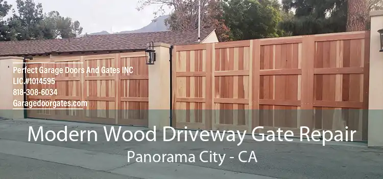 Modern Wood Driveway Gate Repair Panorama City - CA