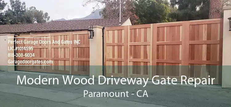 Modern Wood Driveway Gate Repair Paramount - CA