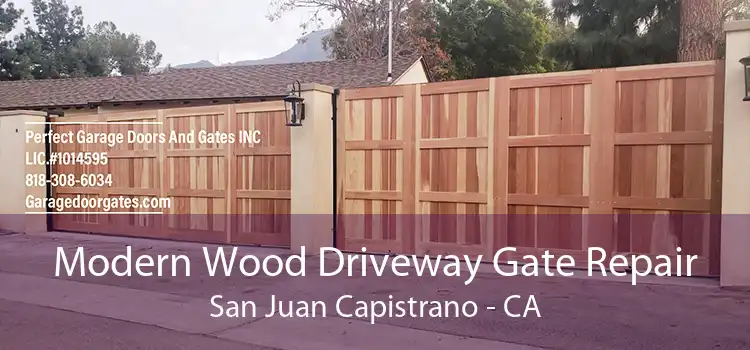 Modern Wood Driveway Gate Repair San Juan Capistrano - CA