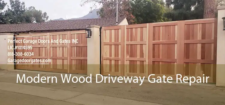 Modern Wood Driveway Gate Repair 